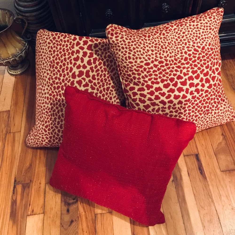 Red Cheetah Pillows